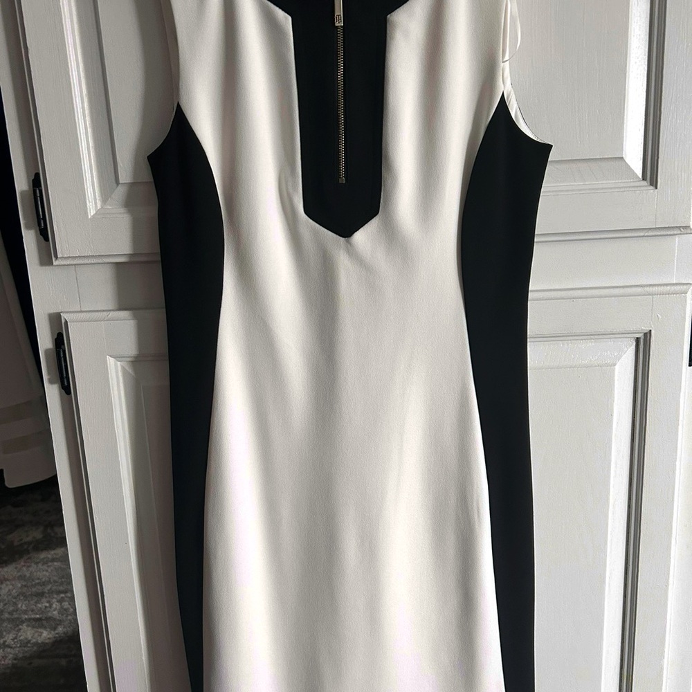 Tommy Hilfiger Black and White Midi Dress